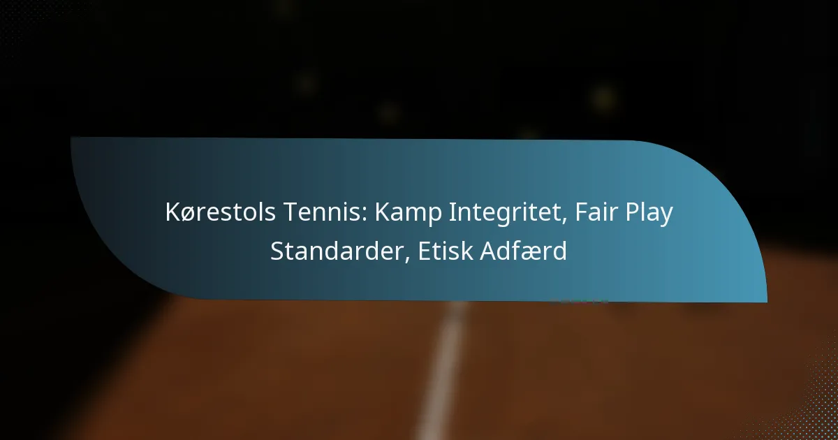 Kørestols Tennis: Kamp Integritet, Fair Play Standarder, Etisk Adfærd