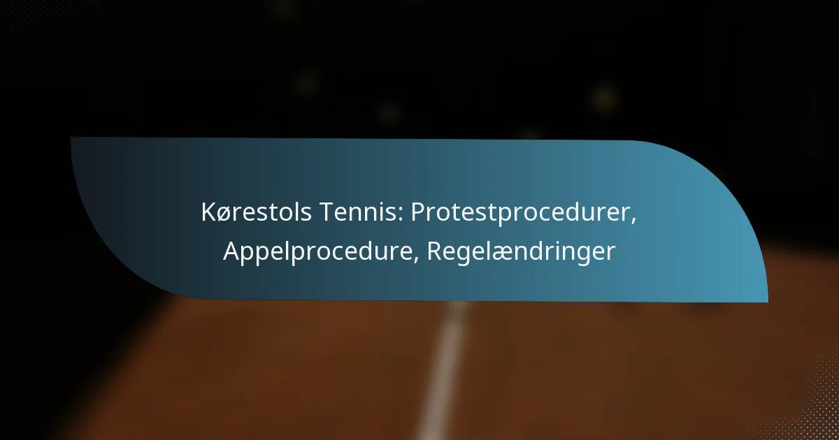 Kørestols Tennis: Protestprocedurer, Appelprocedure, Regelændringer
