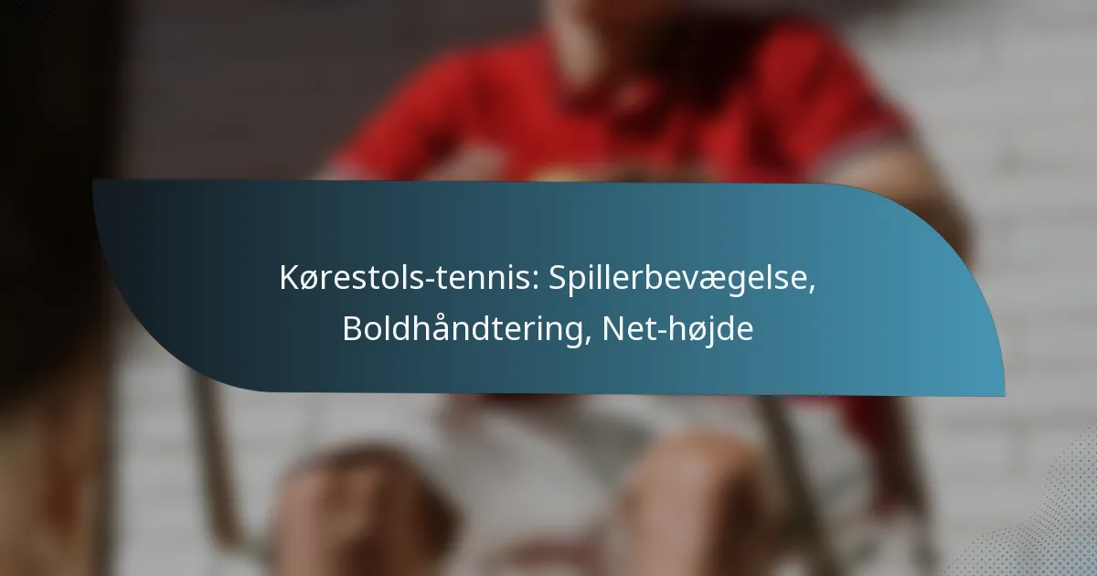 Kørestols-tennis: Spillerbevægelse, Boldhåndtering, Net-højde