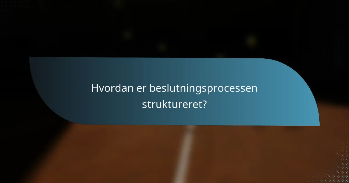 Hvordan er beslutningsprocessen struktureret?